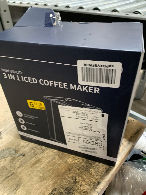Photo 1 of KIDISLE Hot & Iced Coffee Maker with Bold Setting, Single Serve Coffee Maker for K Cup and Grounds, 6-14 oz Brew Sizes, 50 oz Removable Water Tank, One Cup Coffee Machine with Reusable Filter, White