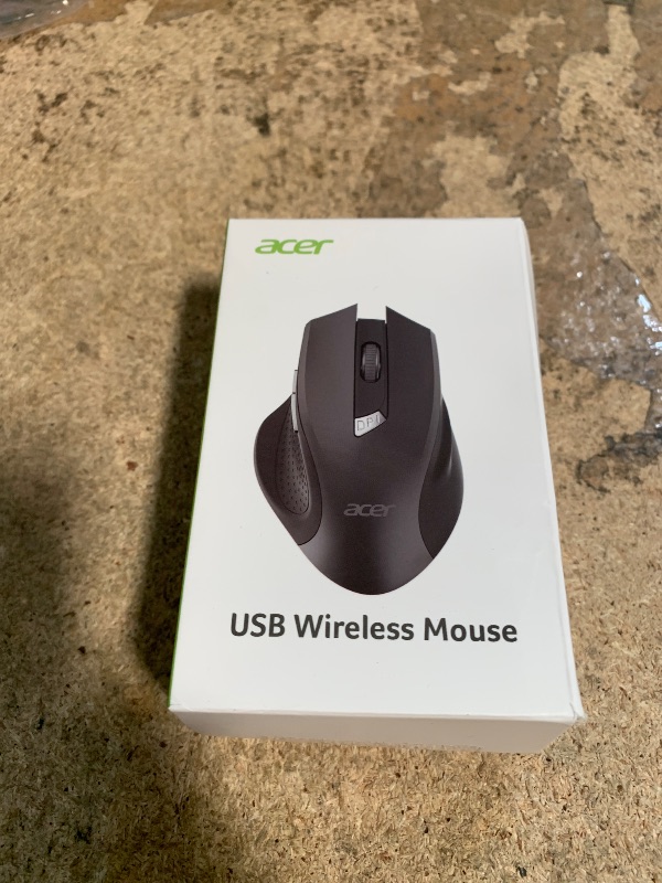 Photo 1 of acer Wireless Mouse for Laptop, 3 Adjustable DPI Computer Mouse Wireless with 2.4GHz USB Mini Receiver, 6 Buttons, 1600 DPI, Compatible with iMac, PC, Desktop