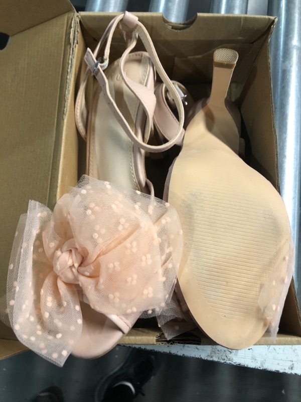 Photo 1 of ***(USED)***
Coutgo Womens Bow Tie Heels Sandals Slingback Peep Toe Wedding Heels Mesh High Stiletto Heel Summer Cute Wedding Bridal Shoes Light Pink