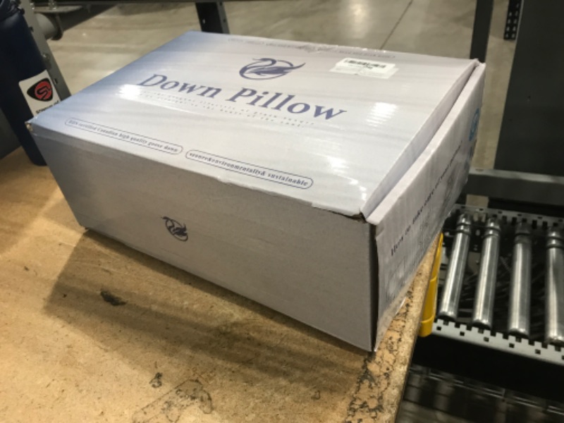 Photo 1 of Baauye Luxury Canadian White Goose Down Pillow King Size Set of 2-1050+ Fill Power, Soft Down Pillow for Sleeping, Fluffy Pillow for Neck Pain Relief, Hotel Bed Pillows for Side Sleeper - 20"x36"