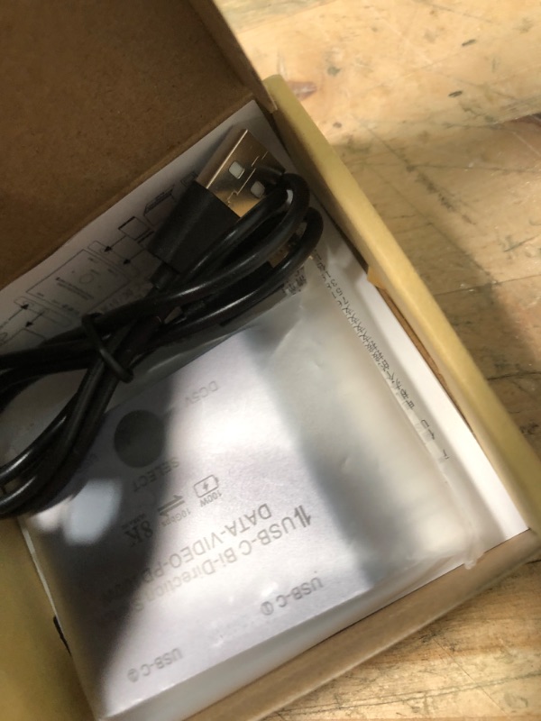 Photo 1 of 8K USBC Switch USB C Switcher for 2 Computers - Bi Directional USB C KVM Switch Splitter for 8K@60Hz/4K@144Hz Video Transfer+100W Charging+10Gbps Data, with Power Cable