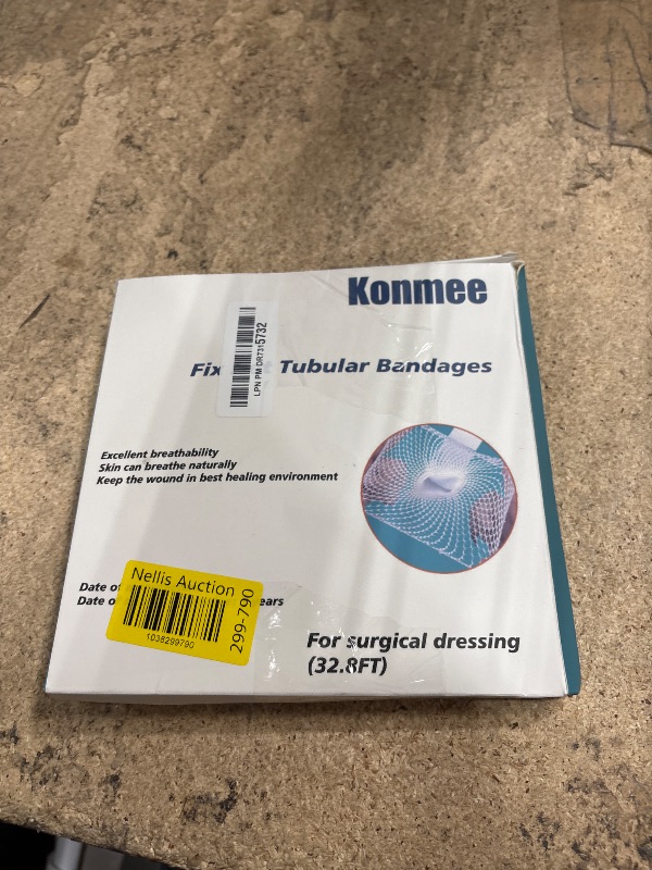 Photo 1 of Konmee Tubular Bandage Elastic Net Wound Dressing Elastic Dressing Retainer Tubular Stretch Elastic Gauze Bandage Size 2 for Thumbs and Toes, 32.8FT Long