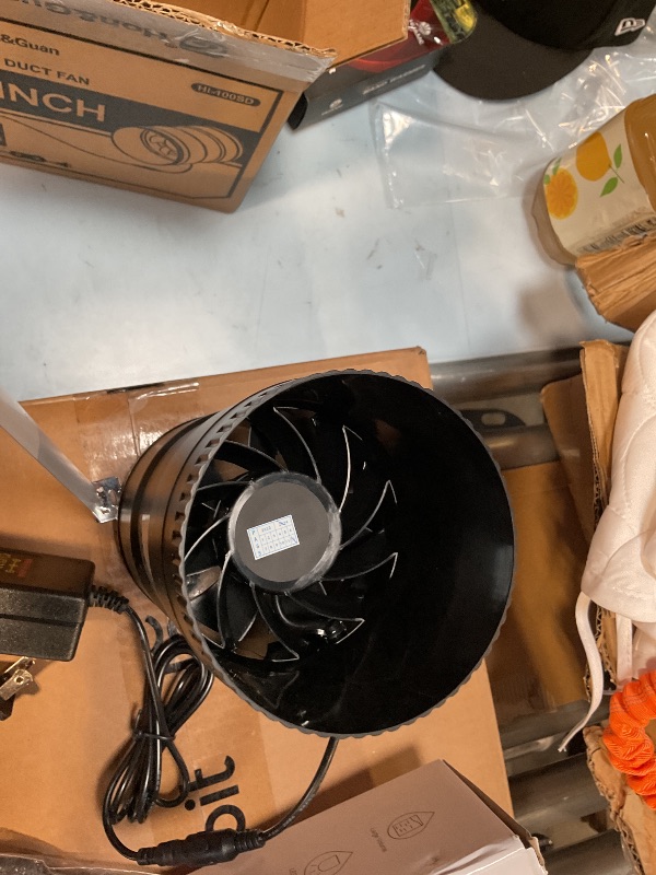 Photo 1 of Hon&Guan 4 Inch Inline Booster Duct Fan with Speed Controller - 130 CFM Airflow with 6W Ultra-Low Power and Low Noise