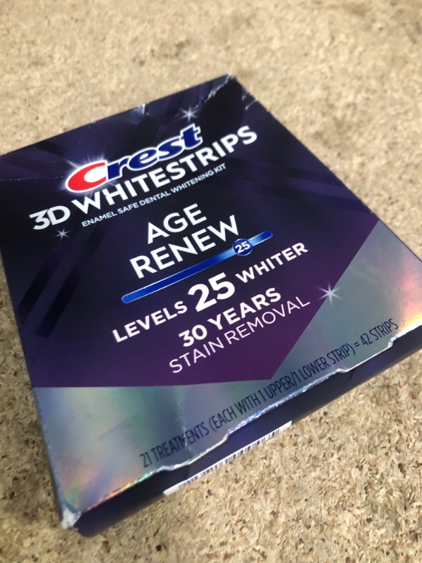 Photo 1 of Crest 3D Whitestrips, Supreme Flexfit, Teeth Whitening Strip Kit, 42 Strips (21 Treatments)