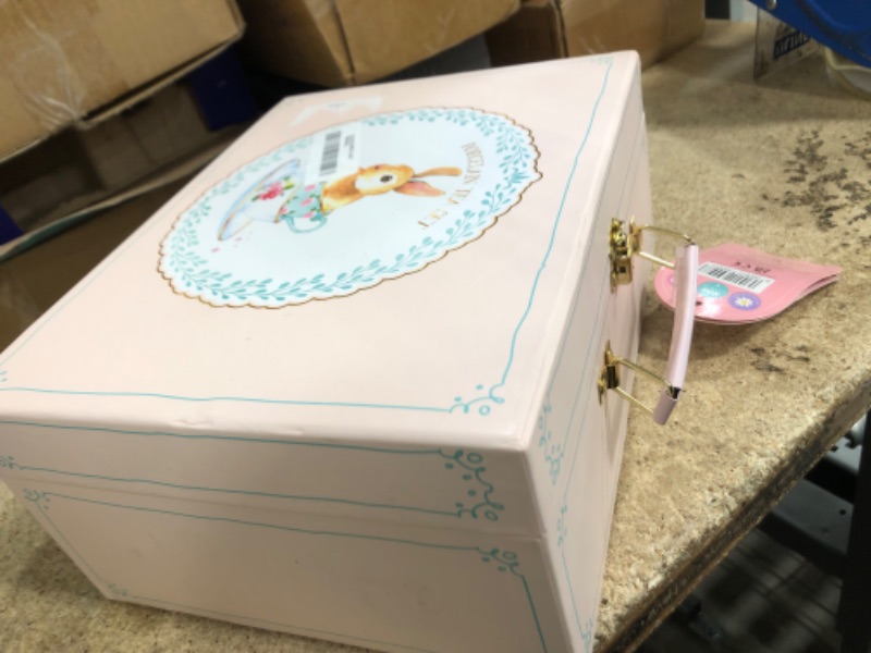 Photo 1 of Jewelkeeper Porcelain Tea Set for Little Girls with Pink Picnic Basket - 13 Pieces Mini Toddler Tea Sets for Girls 2-4 - Real Tea Cups, Teapot, and Saucers - Children Play Tea Set - Floral Design