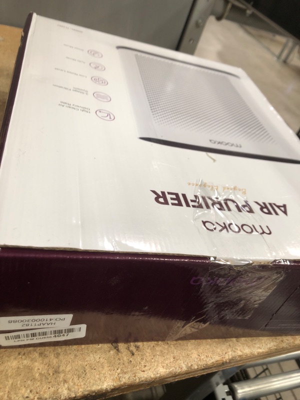 Photo 1 of Air Purifiers for Home Large Room 1650ft² with PM2.5 Air Quality Sensor, MOOKA H13 HEPA Filter Air purifier for Pets Smoke Dust Pollen Dander Odor, Air Cleaner with Auto/Sleep Mode for Bedroom, White