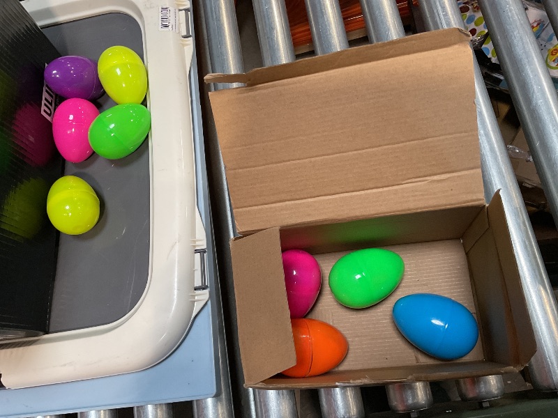 Photo 1 of 12 Pack 3.4" Jumbo Prefilled Easter Eggs Filled 4 Style Magic Bean Cubes, SpinCrack Fidget Spinner Puzzle Toy Kid Teen Age 6-14 Easter Basket Essential Stuffer Egg Hunt Stress Relief Brain Teaser Game