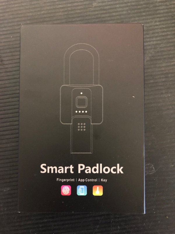 Photo 1 of Dhiedas Fingerprint Lock, 2.7'' Long Shackle Heavy Duty Outdoor Padlock with Fingerprint Key Bluetooth APP, Weatherproof Biometric Electronic Gate Lock with Protective Shell for Fence Shed Gym Yard