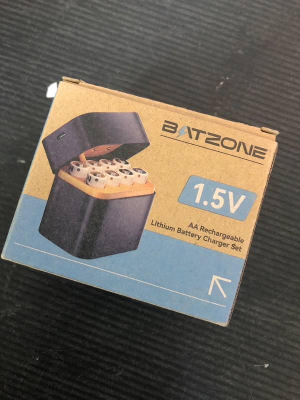 Photo 1 of BATZONE Rechargeable aa Batteries Lithium 8 Pack with Fast Charger,1.5V 3000mWh High Capacity aa Lithium Batteries,Constant Output Li-ion Double a Batteries Cycle Times up to 1600x (Charger+8Pack)
