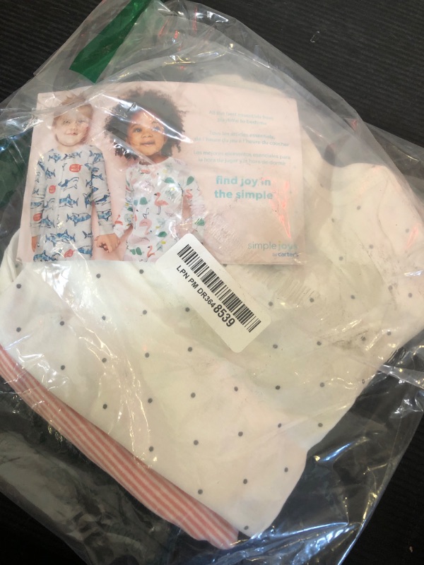 Photo 1 of Simple Joys by Carter's Baby Girls 4-piece Bodysuit And Set Fashion Vest, Pink/Stripe/White Dots/Floral, 3-6 Months US