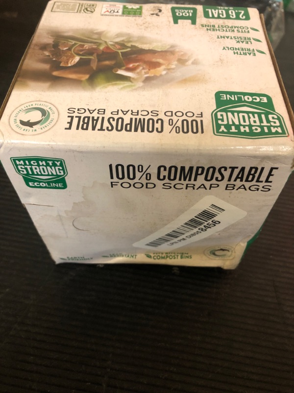 Photo 1 of 100 Compost Bags with Handles - 2.6 Gallon/9.84 Liter Compostable Trash Bags, 100 Count Biodegradable Trash Bags, Small Trash Bags, Certified By BPI And OK Compost, Food Scrap Waste Bags