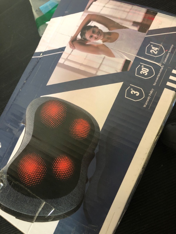 Photo 1 of Papillon Neck Massager,Shiatsu Electric Back Massager with Heat,Neck Back Pain Relief Gifts for Mom/Dad/Women/Men,Deep Tissue Kneading Massage Pillow for Shoulder,Legs,Foot,Body Muscle Fatigue Relief