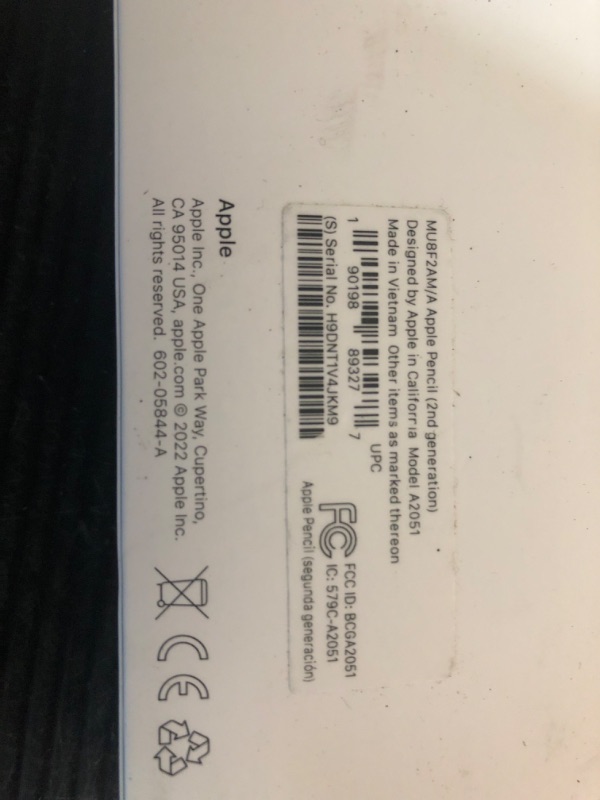 Photo 1 of Apple Pencil (2nd Generation): Device Compatibility Check Required - Pixel-Perfect Precision, Perfect for Note-Taking, Drawing, and Signing documents. Attaches, Charges, and Pairs magnetically.