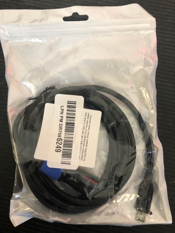 Photo 1 of USB C to XLR Cable, 6.6ft USB Type C to XLR Male Output Stereo Cable Braided Nylon Converter Adapter for Amplifiers, Speakers, Mixers Console, and More (Blue, Black)