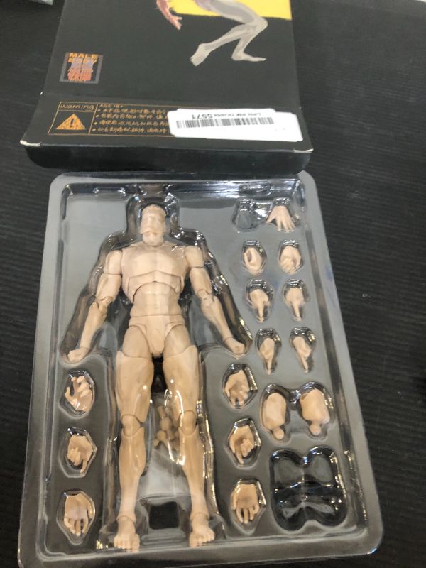 Photo 1 of 1/12 Scale Male Figure,6inch Super Flexible Muscular Strong Male Action Figure Miniature Figure Body Doll Collection (White Skin)