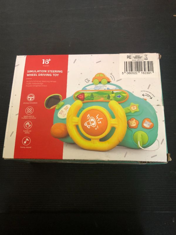 Photo 1 of Childlike BehaviorBaby Steering Wheel Toy - Interactive Educational Baby Car Seat, High Chair Toy - Ages 1-3 with Sounds and Fun Learning - Develop Fine Motor Skills and Imagination in Toddler Drivers