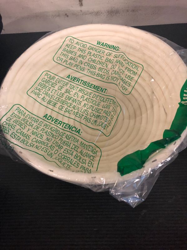 Photo 1 of Saint Germain Bakery Premium Round Bread Banneton Basket with Liner - Perfect Brotform Proofing Basket for Making Beautiful Bread (9 inch)