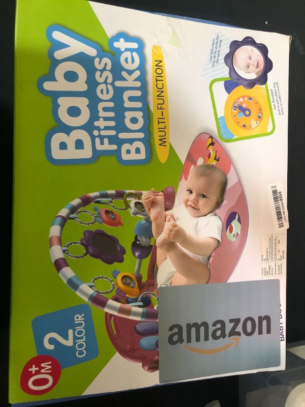 Photo 1 of dearlomum Baby Play Mat Baby Gym,Funny Play Piano Tummy Time Baby Activity Mat with 5 Infant Sensory Baby Toys & 2 Baby Book Toys, Boy & Girl Gifts for Newborn 0 to 3 6 9 12 Months(Pink)