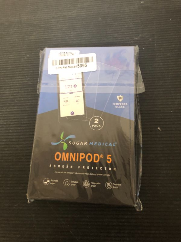 Photo 1 of Sugar Medical Omnipod 5® Screen Protector 2Pk- Officially Licensed Premium Tempered 9H Glass screen protector; strong, anti-scratch, smudge proof, and anti-glare technology.