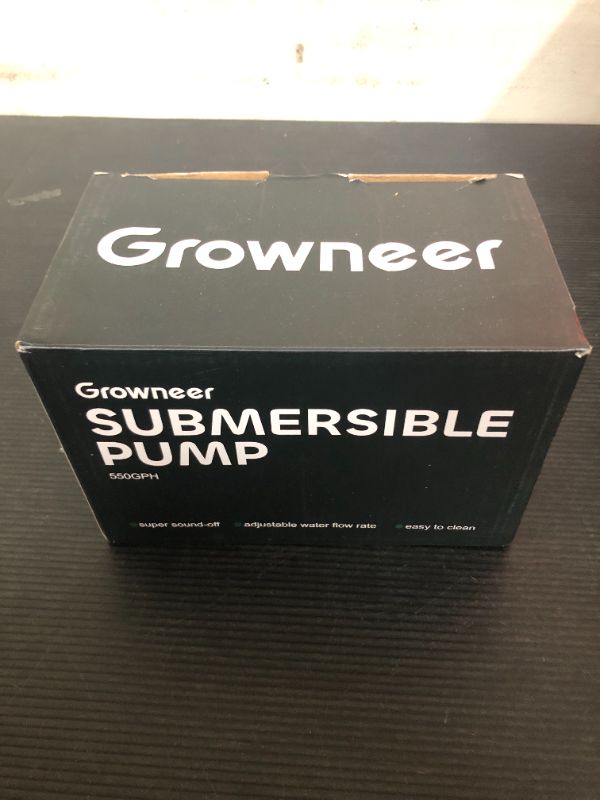 Photo 1 of GROWNEER 2 Packs 550GPH Submersible Pump 30W Ultra Quiet Fountain Water Pump, 2000L/H, with 7.2ft High Lift, 3 Nozzles for Aquarium, Fish Tank, Pond, Hydroponics, Statuary
