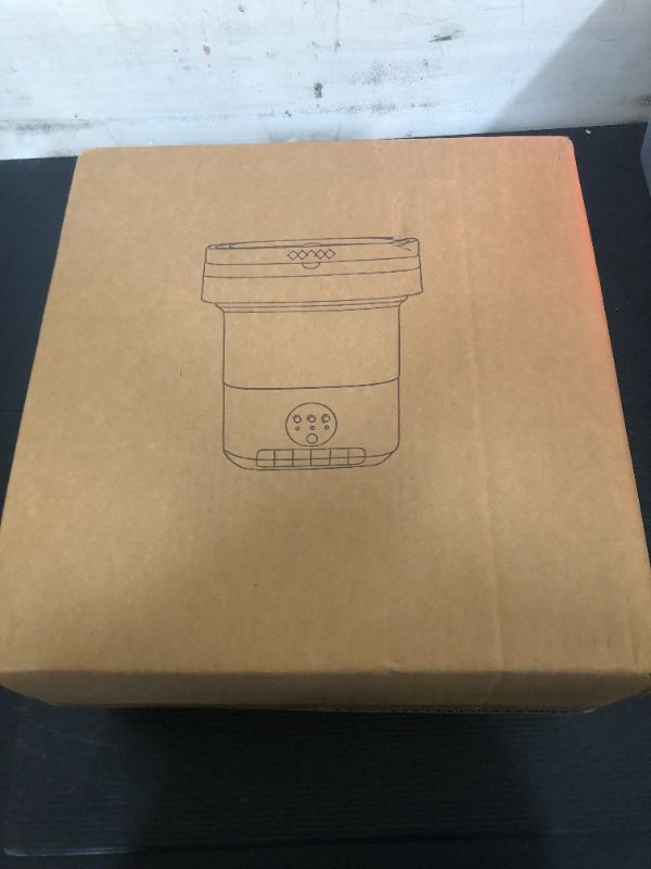 Photo 2 of Portable Washing Machine, 12L Large Capacity Laundry Washer Cleaning for Underwear, Baby Clothes, Shirts,Small Delicates. Foldable Mini Washer and Dryer Combo for Apartment,Hotel,Camp,RV,Travel(Green)