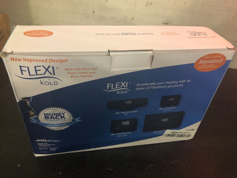Photo 1 of 2 FlexiKold Gel Ice Packs (Standard Large: 10.5" x 14.5") - Reusable Cold Pack for Injuries, for Back Pain Relief, Migraine Relief Pad, After Surgery, Postpartum, Headache, Shoulder - 6300-COLD 2PK