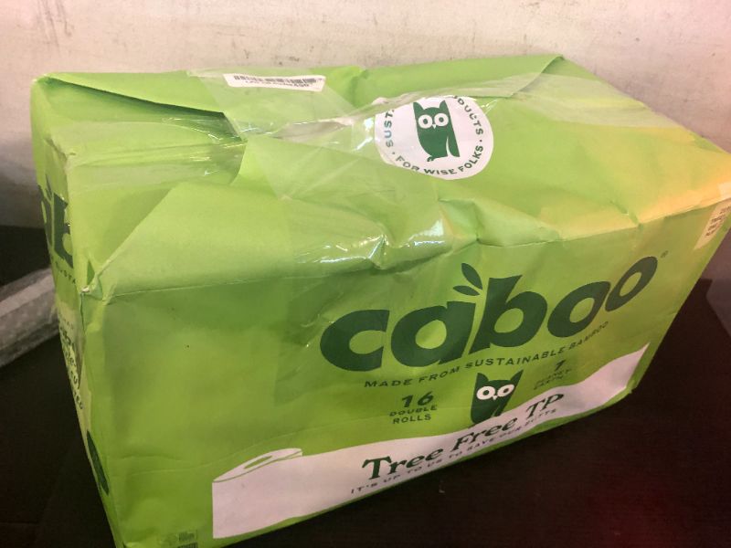 Photo 1 of Caboo Tree Free Toilet Paper, Septic Safe Bath Tissue, Soft 2 Ply Sheets, 300 Sheets Per Roll, 16 Double Rolls