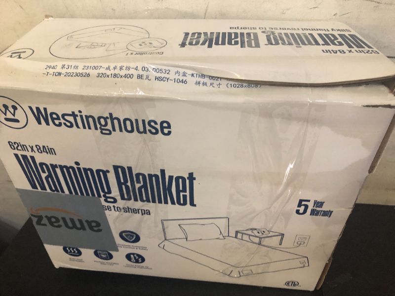 Photo 1 of Westinghouse Electric Blanket Twin, Heated Blanket Twin Size with 10 Heating Levels and 1 to 12 Hours Heating Time Settings, Flannel to Sherpa Reversible, Machine Washable (62" x 84", Charcoal)