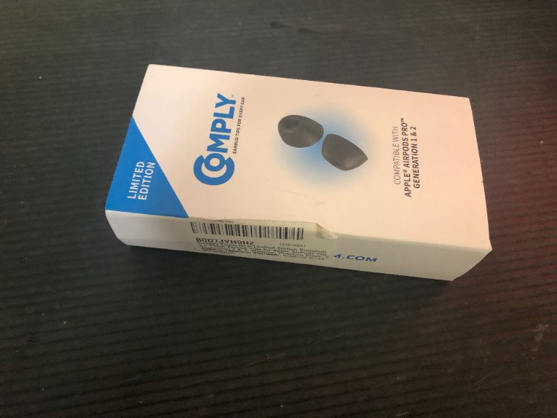 Photo 1 of Comply Limited Edition Foam Replacement Earbud Tips for Apple AirPods Pro 1 & 2, Black, Medium (3 Pairs)