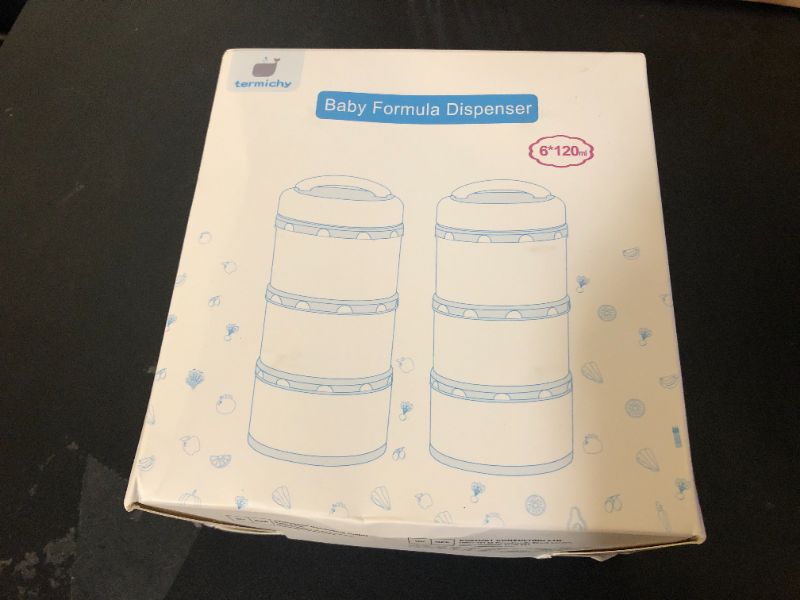 Photo 1 of Termichy Stackable Formula Dispenser Portable Milk Powder Container, 2 Pack, Grey