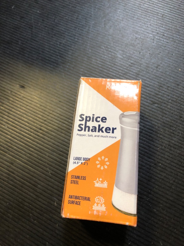 Photo 1 of Salt Shaker or Pepper Shaker with Adjustable Pour Holes - Elegant Stainless Steel Spice Dispenser - Perfect for Himalayan, Table Salt, White and Black Pepper (Salt Shaker)