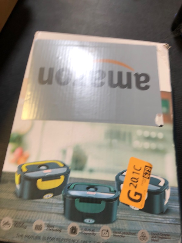 Photo 1 of Buddew Electric Lunch Box 80W Food Heater with Dual Container, Portable Lunch Warmer for Adults, Upgraded Heated Lunch Box for Car/Truck/Office with SS Fork&Spoon and Insulated Carry Bag (Black)