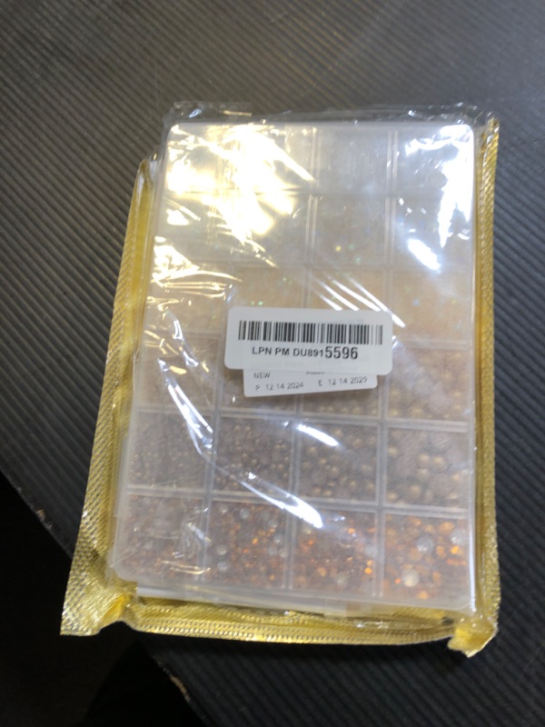 Photo 1 of 9000PCS Flatback Pearls and Rhinestones for Crafting, White Brown Mixed Size 3-10mm Resin Rhinestones and Half Pearls for Bedazzling, Nail Art and Decoration with Tweezer and Pickup Pencil