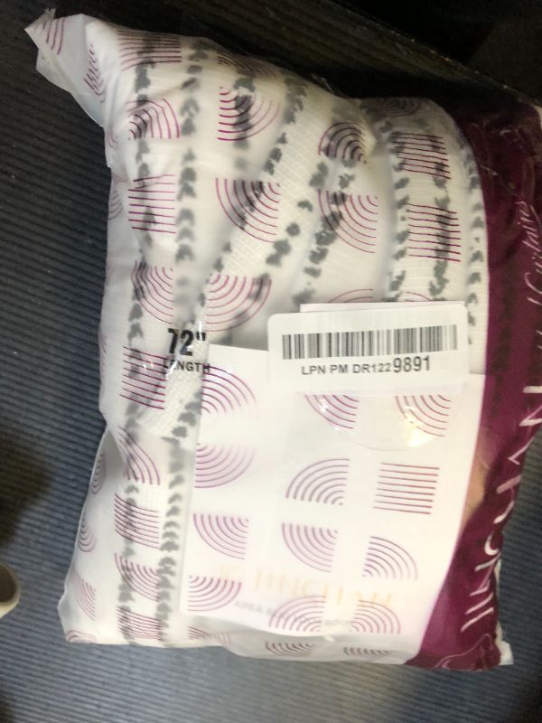 Photo 1 of jinchan Black and White Boho Shower Curtain Bohemian Vertical Striped Fabric Shower Curtains for Bathroom with 12 Hooks Waterproof 70x72 Inches