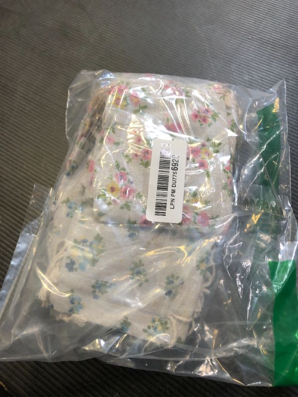 Photo 1 of Autupy 30 Pack 5.5 x 3.9 Inch Floral Burlap Drawstring Bags Floral jewelry bags Packing Storage Linen Jewelry Pouches Sacks for Wedding Birthday Party Shower