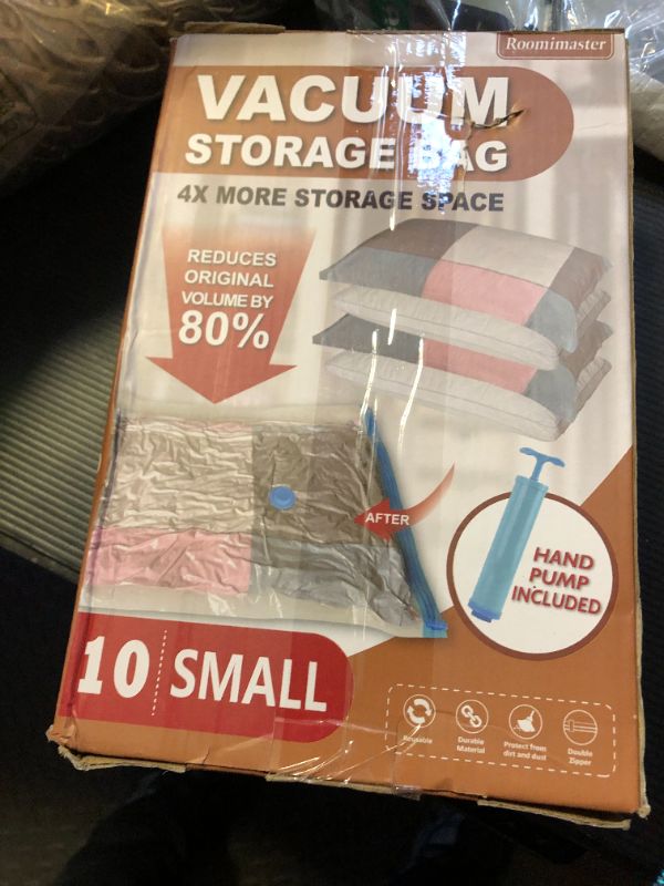 Photo 1 of 10 Small Vacuum Storage Bags with Travel Hand Pump, Small Vacuum Seal Bags for Clothing, Space Saver Bags for Clothes