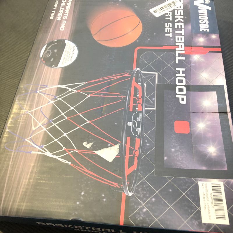 Photo 1 of VOVIOSDE Basketball Hoop Indoor, 24''x 16'' Large Indoor Basketball Hoop for Teenagers Adults, Portable Basketball Wall Mount Hoops, Over The Door Basketball Hoop Set for Door & Wall with 3 Balls