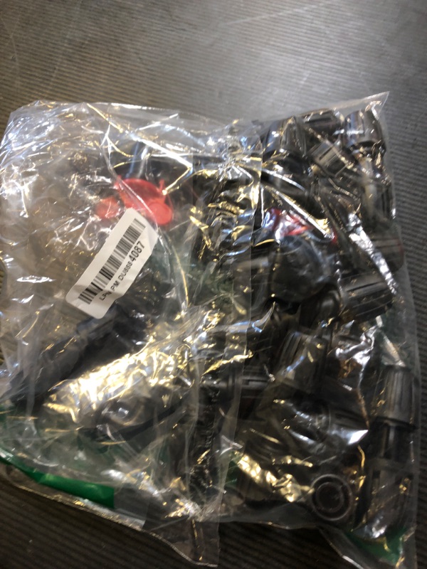 Photo 1 of 16 Pcs 1/2 inch Tubing Irrigation Fittings Kit, For (1/2" ID x0.6-0.63" OD) 16mm Drip Tubing Barbed Locked Nuts Connectors 2 Ends,2 Elbows,2 Switch Valves,2 US Standard Adapters,4 Tees 4 Couplings