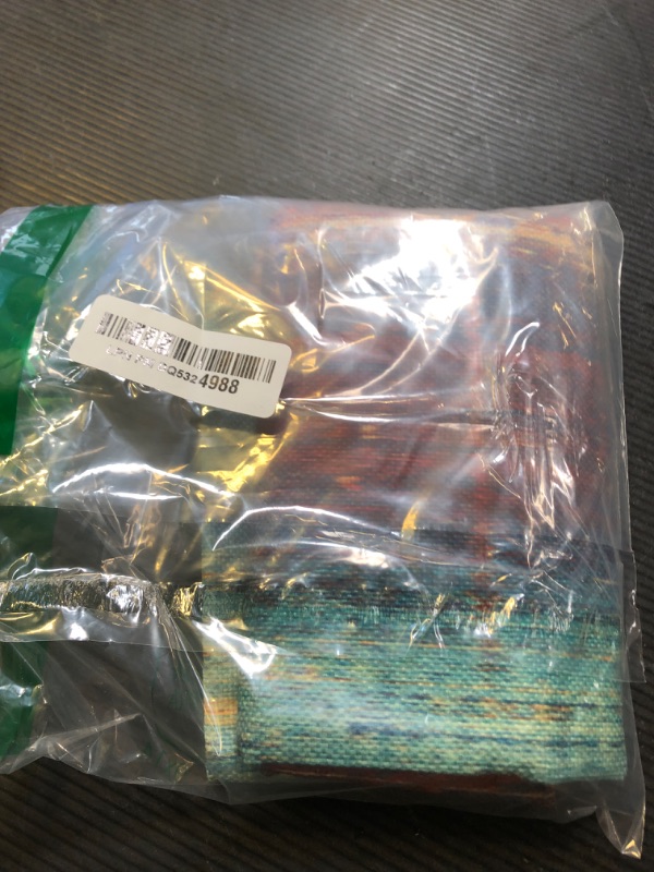 Photo 1 of Emvency Blue and Orange Table Runner, Vintage Abstract Messy Rust Painting Dining Decor for Kitchen Coffee Table Family Dinners Holiday Parties Wedding Events Decor(13x90 inch)