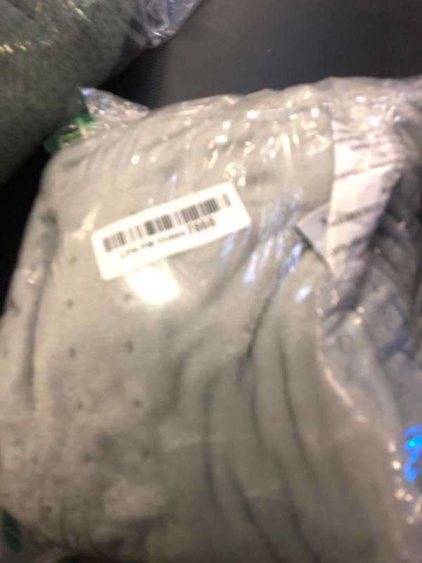 Photo 1 of Massaging Weighted Heating Pad for Back Pain Relief,Heating Pads for Neck, Shoulder,Cramp,Portable Heated Pad with 3 Heat Settings & 6 Massage,18 Relaxing Combinations,Auto Off,20"*24",Light Grey