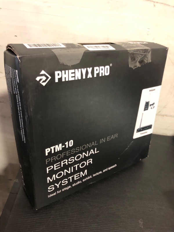Photo 1 of Phenyx Pro UHF Stereo Wireless in Ear Monitor System, Wireless IEM, 900MHz Band Selectable Frequency, Rack Mountable, 160 ft. Operation, Suitable for Stage, Studio, Exhibit, Lecture, Speech (PTM-10)