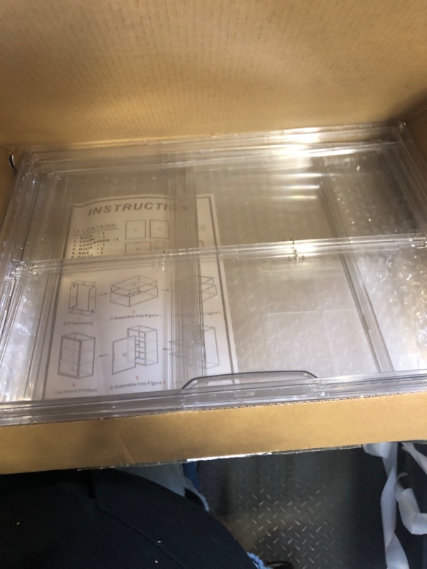 Photo 1 of 2 Pack Acrylic Display Case, 2/3 Layer Adjustable Figure Display Case, Wall-Mounted Dustproof Showcase for Collectibles Action Figure (2, 3 Tiers)