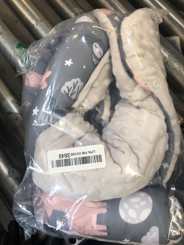 Photo 1 of 2-1 Thickened Carseat Head & Body Support for Infant, Mink Newborn Car Seat Insert with Strap Pads Protector, Adjustable Infant Car Seat Head Support for Girls Boys, Travel Car Seat Cushion for Baby