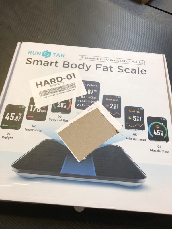 Photo 1 of Runstar Smart Scale for Body Weight and Fat Percentage FSA HSA Eligible, 3.5" TFT Color Display High Precision Digital Bathroom Scale BMI Heart Rate 22 Body Composition Analyzer Sync with Fitness App