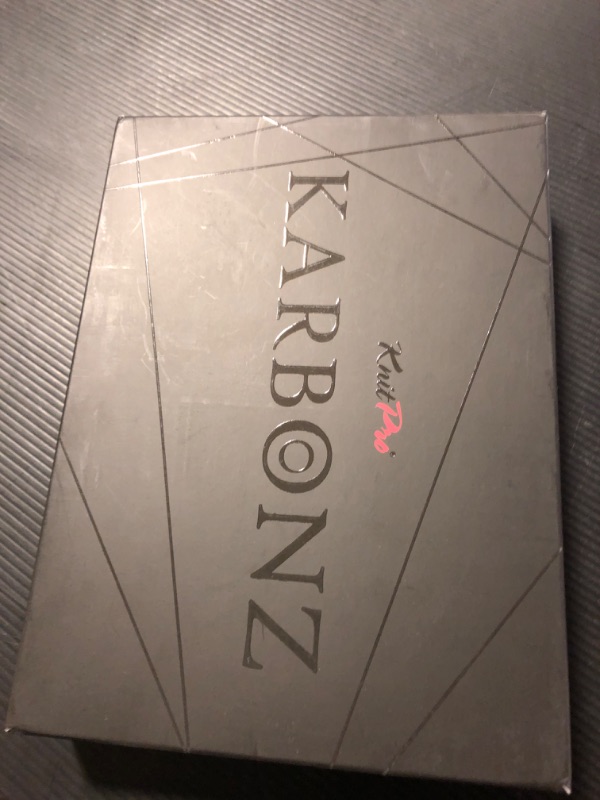 Photo 1 of KNITPRO Karbonz Interchangeable Circular Needles Set with Accessories (3.50-8.00mm), Black and Silver