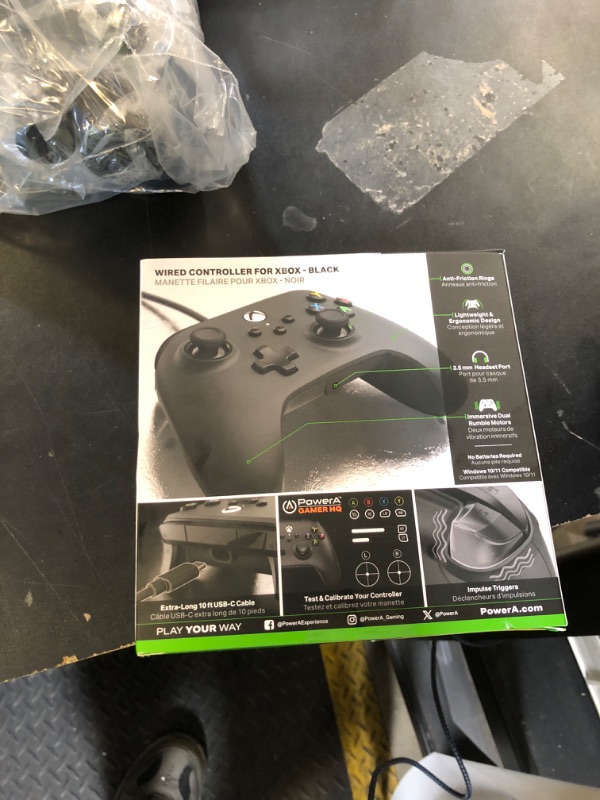 Photo 1 of PowerA Wired Controller For Xbox Series X|S - Black, Gamepad, Video Game Controller Works with Xbox One