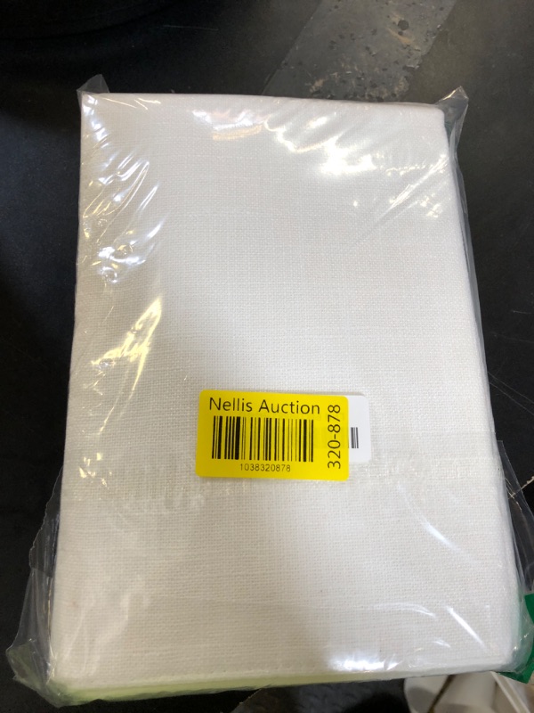 Photo 1 of Demetex White Place Mats Set of 8 Washable Linen Placemats Heat Resistant Decorative Table Placemat for Holiday Party Wedding, 13x19 inch, Pure White