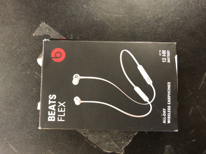 Photo 1 of Beats Flex Wireless Earbuds - Apple W1 Headphone Chip, Magnetic Earphones, Class 1 Bluetooth, 12 Hours of Listening Time, Built-in Microphone - Smoke Gray