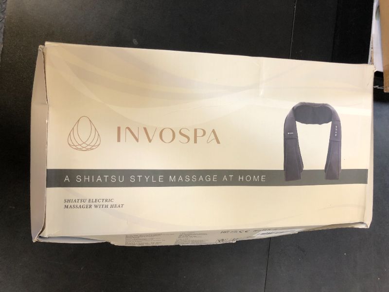 Photo 1 of InvoSpa Shiatsu Back Shoulder and Neck Massager with Heat - Deep Tissue Kneading Pillow Massage - Back Massager, Shoulder Massager, Electric Full Body Massager