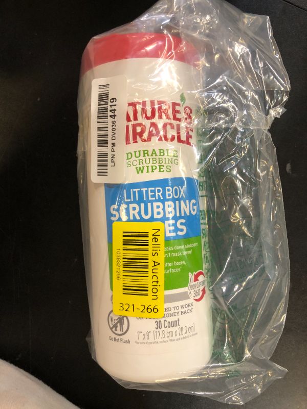 Photo 1 of Nature’s Miracle Litter Box Scrubbing Wipes 30Ct